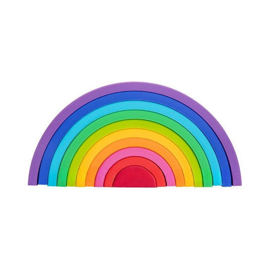 Silicone 10-Grid Rainbow Stacking Blocks