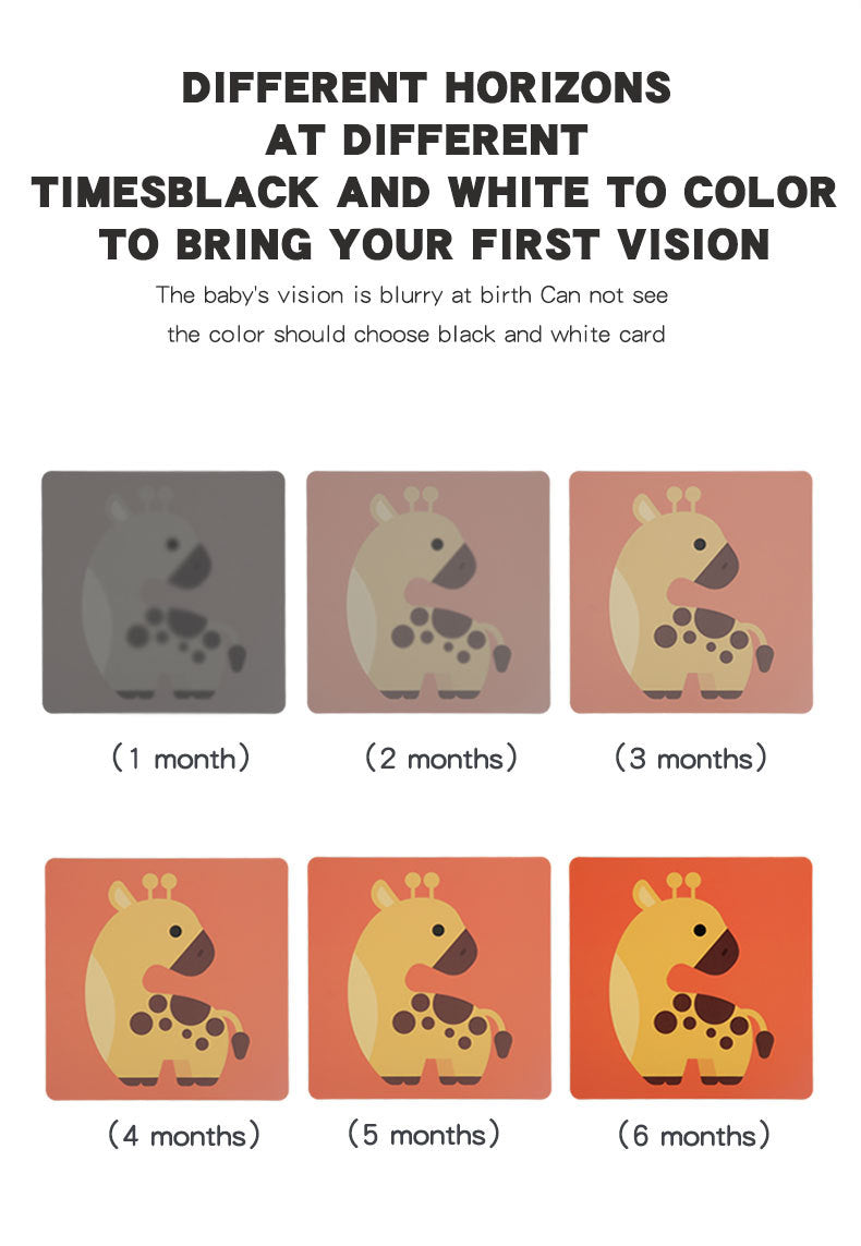 Color Stimulation Flashcards for Babies 6 - 12 months