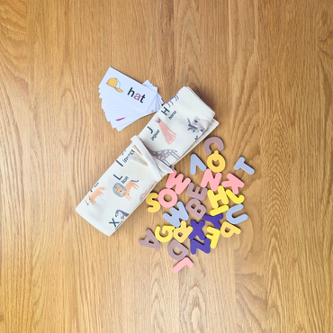 Canvas Bag Alphabet Matching & Word Building Toy Set