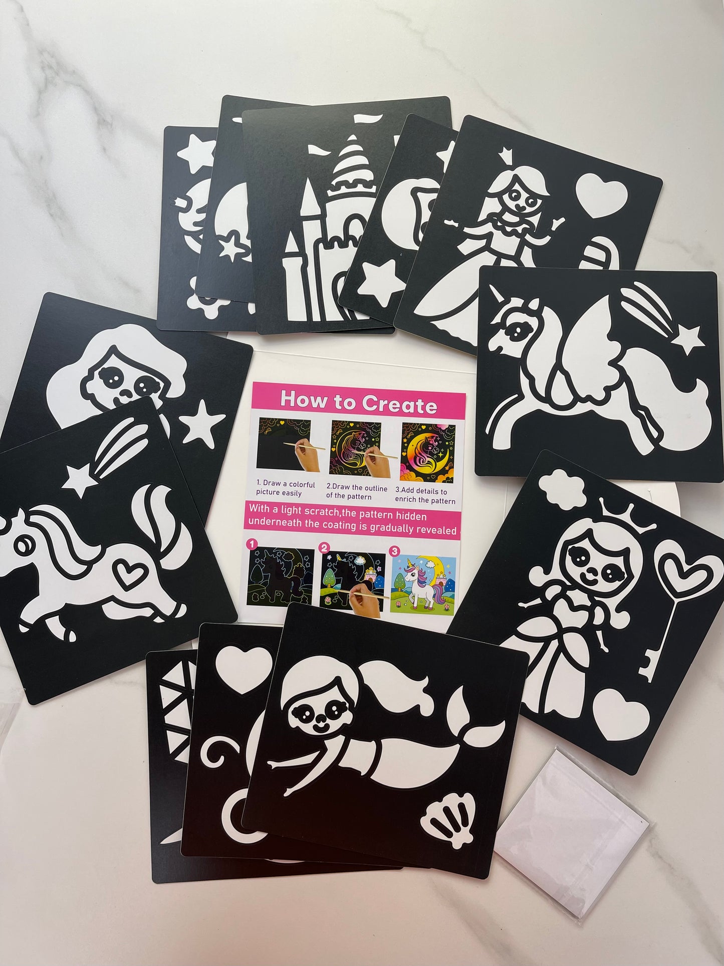 Foil & Scratch Art Craft Set - Princess