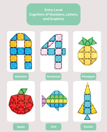 Magnetic Tiles Rainbow 40Pc Mag-Paradise