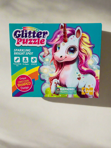 Unicorn Glitter Puzzle – 45-Piece Sparkling Puzzle