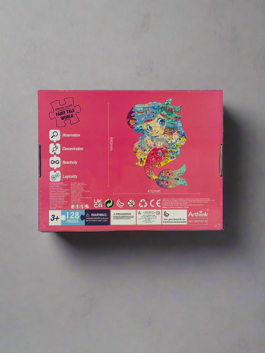 Mermaid Shape Puzzle 128Pc