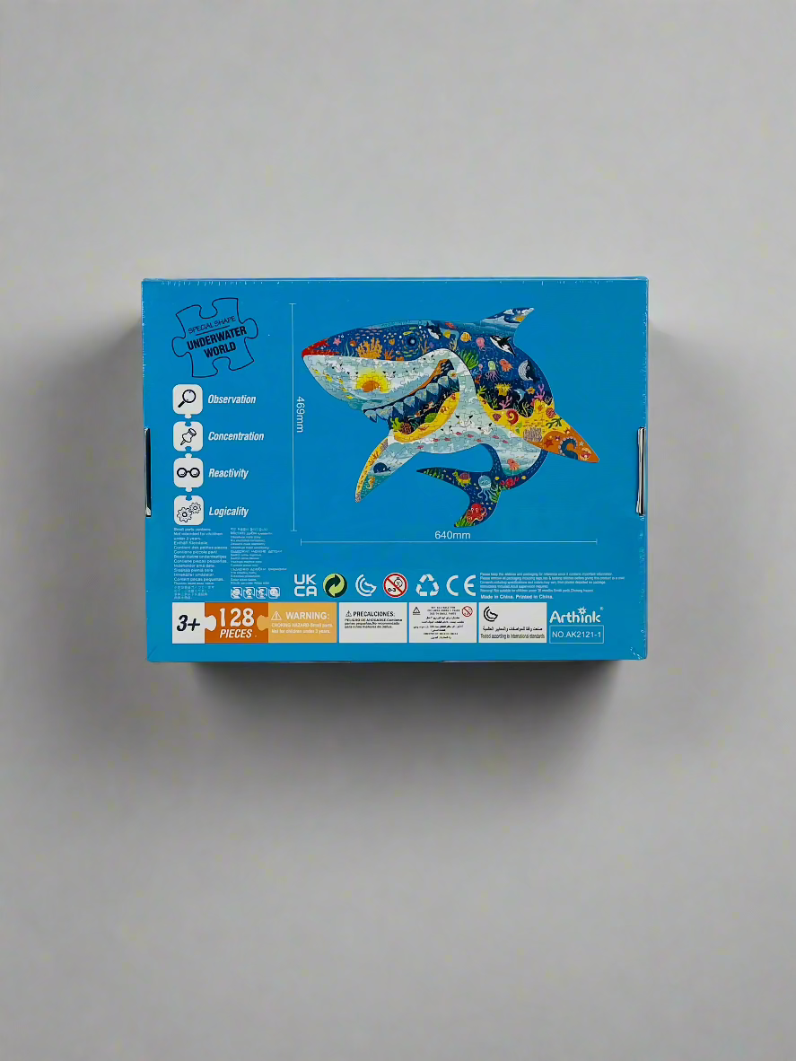 Shark Shape Puzzle 128Pc