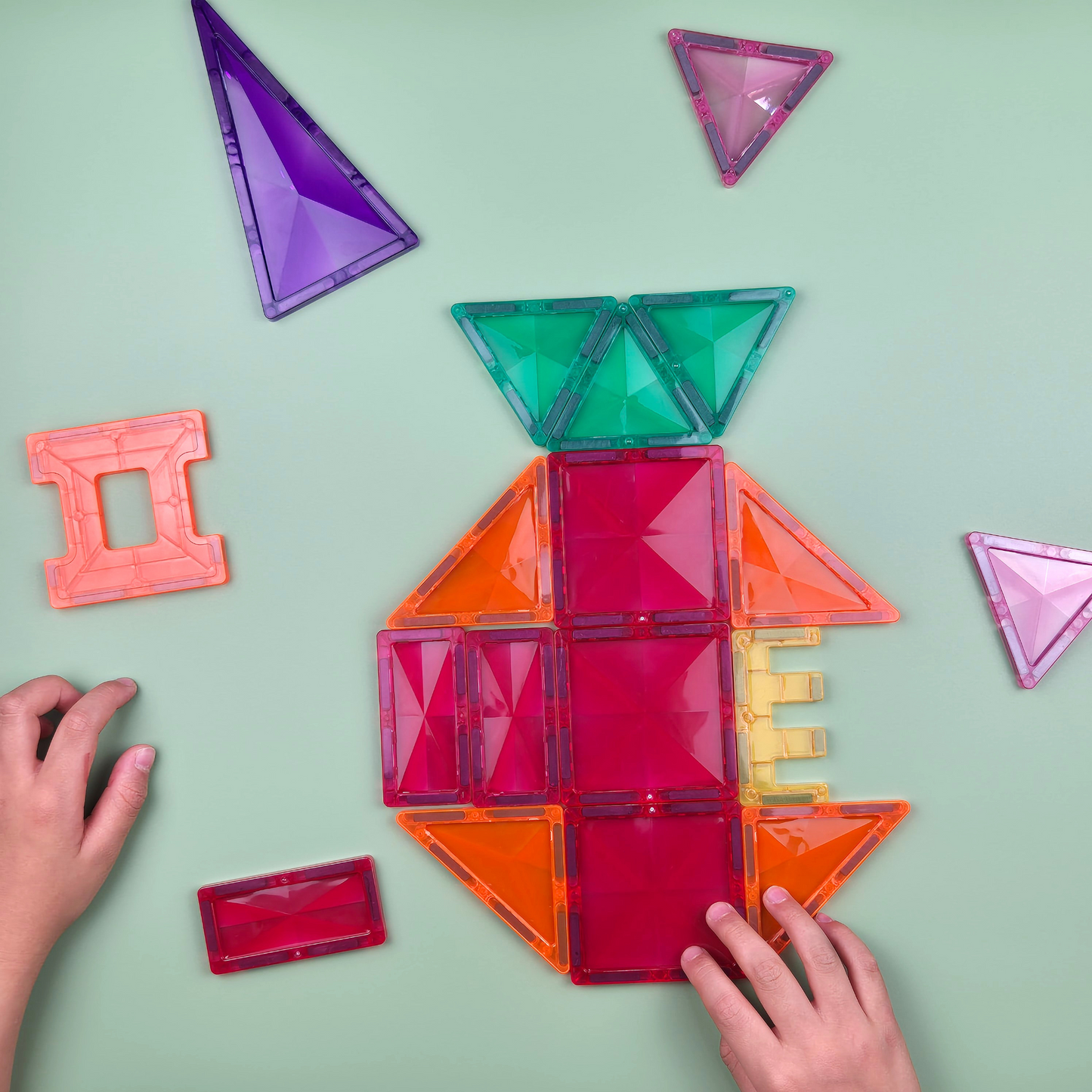 Magnetic Tiles Rainbow 100Pc Mag-Paradise