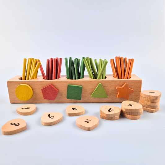 MontessoriMathWoodenMagneticCountingSticksColormathcing