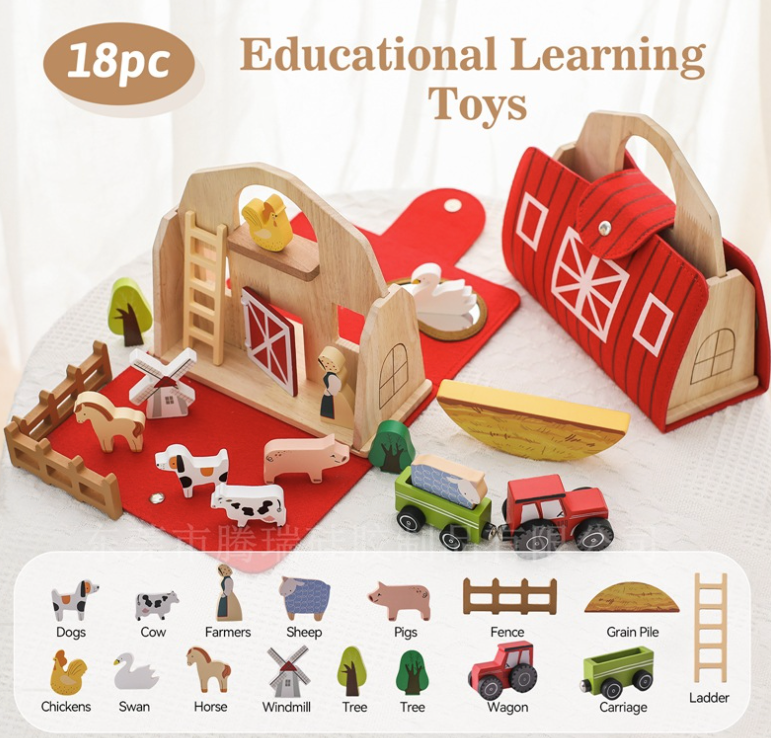 Animal Barn Early Learning Toy Set – Shapes For Kids