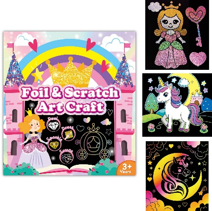Foil & Scratch Art Craft Set - Princess