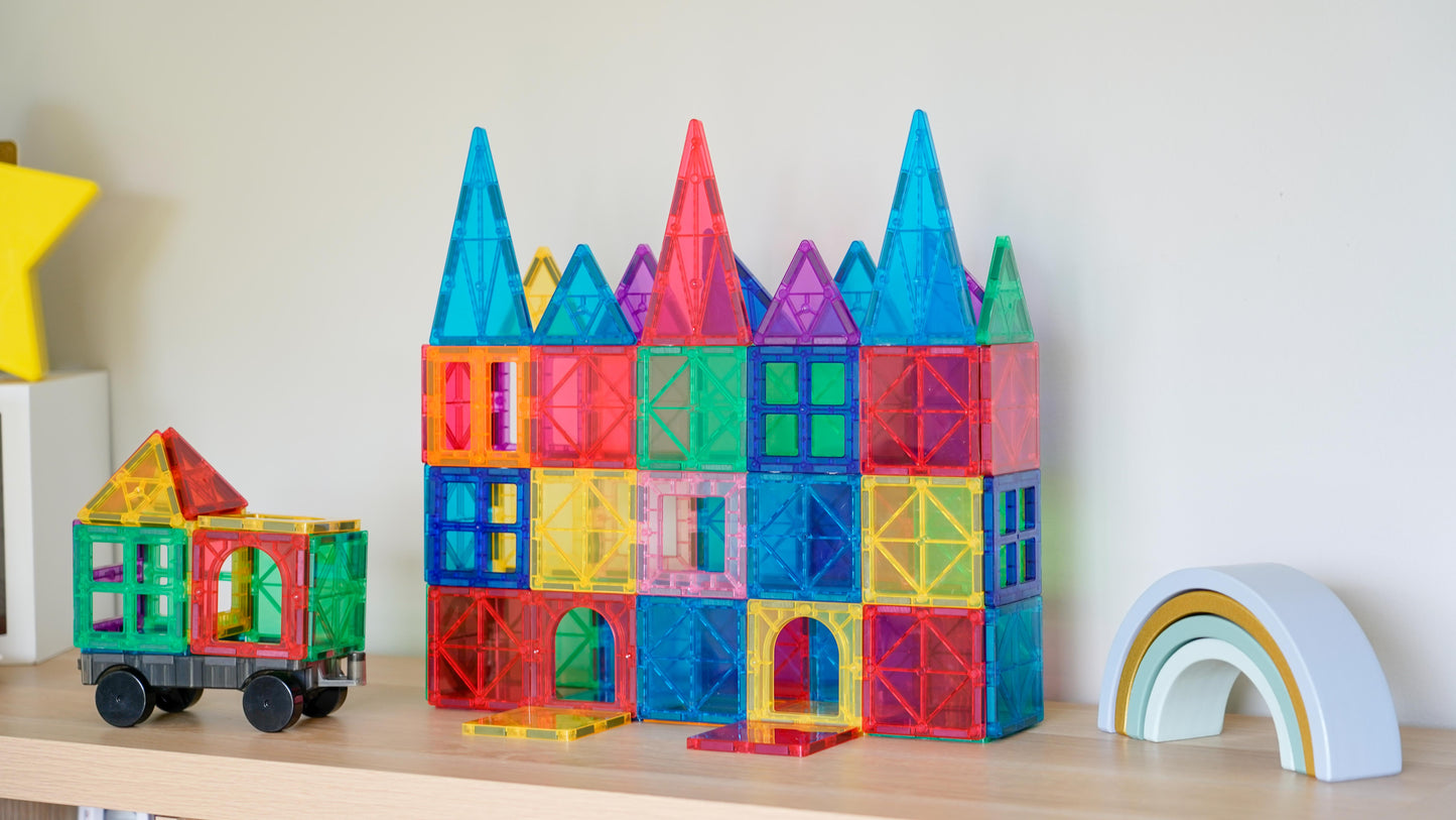 Shapes for Kids 100-Piece Magnetic Tiles Deluxe Pack