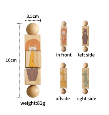 Rotating Animal Shape Matching Toy with Rattle
