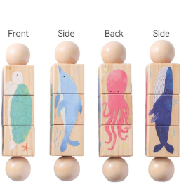 Rotating Animal Shape Matching Toy with Rattle