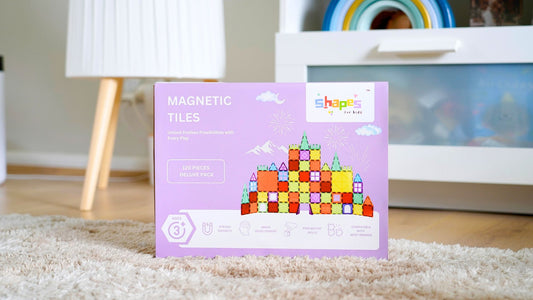 Shapes for Kids 120-Piece Magnetic Tiles Deluxe Pack
