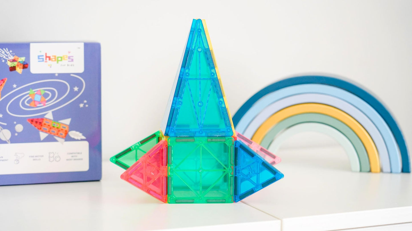 Shapes for Kids 78-Piece Magnetic Tiles Creative Pack