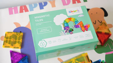 Shapes for Kids 60-Piece Magnetic Tiles Creative Pack