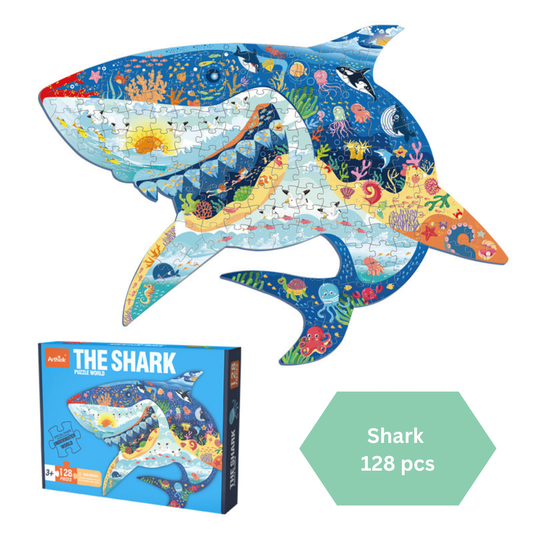Shark Shape Puzzle 128Pc