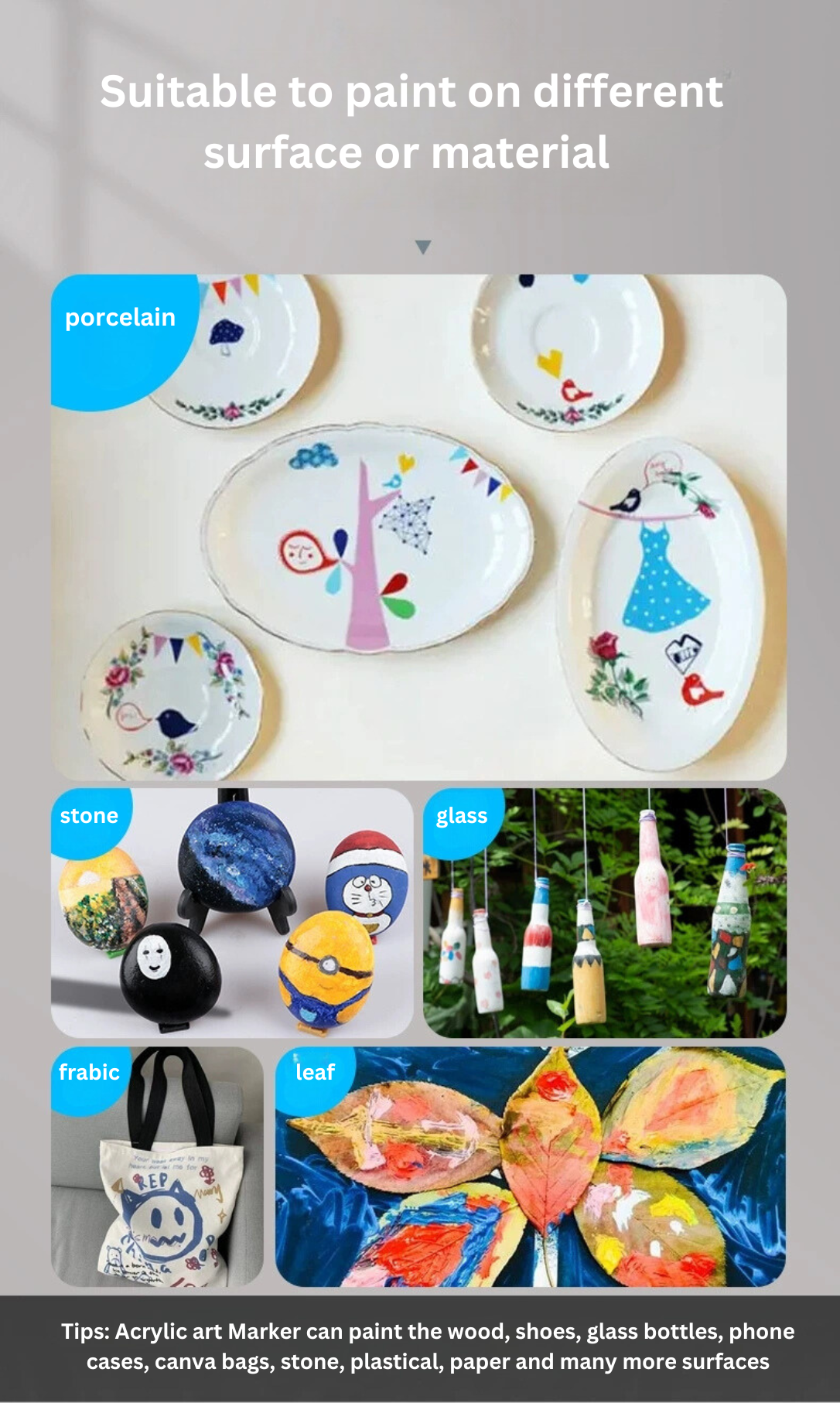 Acrylic Art Markers - 24 Premium Colours for Professional Artists and Creatives