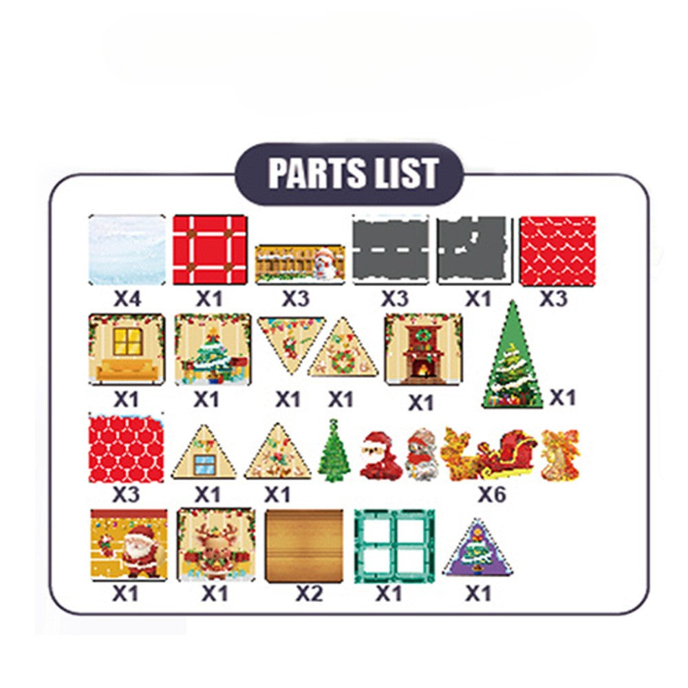 Magnetic Tiles Christmas Themed Set 38 Pcs