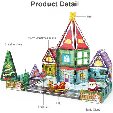 Magnetic Tiles Christmas Themed Set 65 Pcs