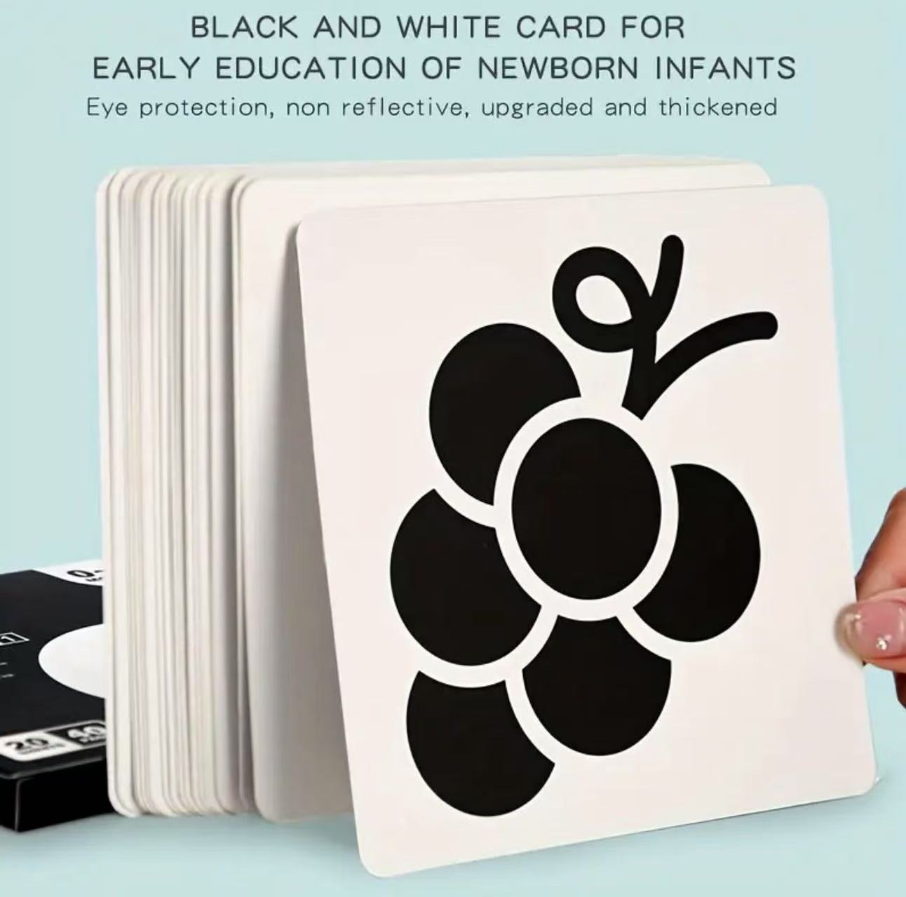 Black and White Flashcards for Newborn 0-3 months
