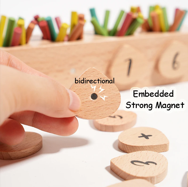 Montessori Math Wooden Magnetic Counting Sticks