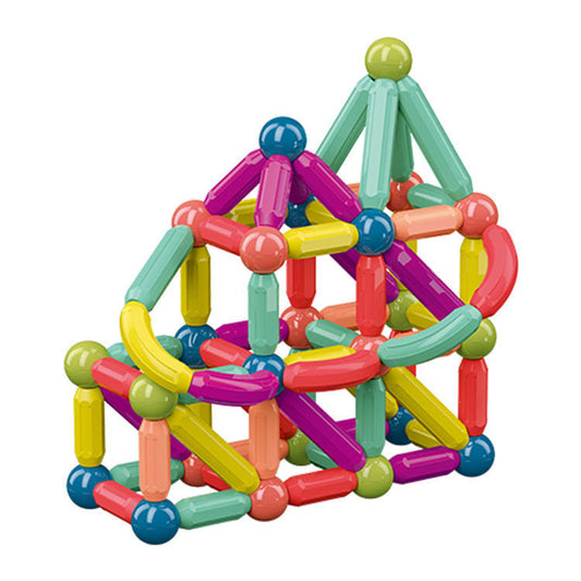 64-Piece Magnetic Stick and Ball Building Set