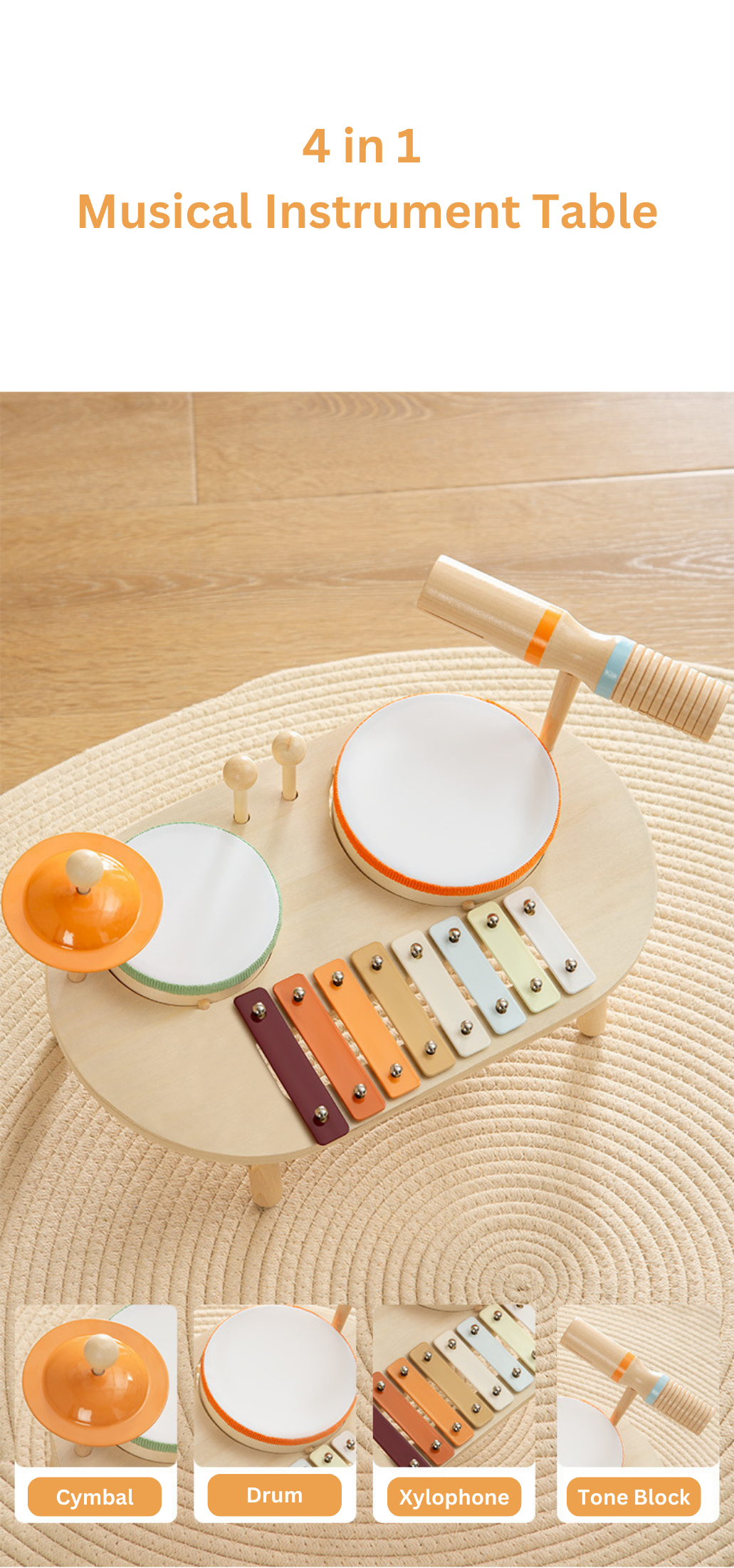 Table Like String Instrument Musical Instrument Table Set – Shapes For Kids