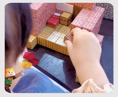 Magnetic Pixel themed Diamond Sword blocks/Cube 268 pic set