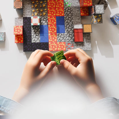 Magnetic Pixel themed Diamond Sword blocks/Cube 268 pic set