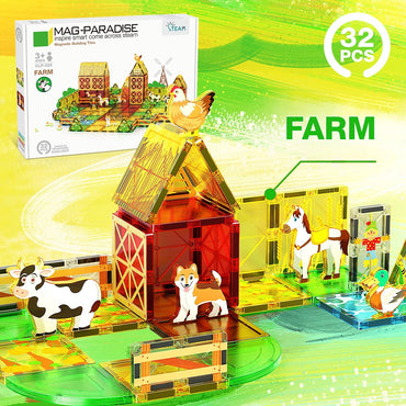 Magnetic Tiles Farm Themed Set 32Pcs Mag-Paradise