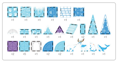 Magnetic Tiles Ice Themed Set 32Pcs Mag-Paradise