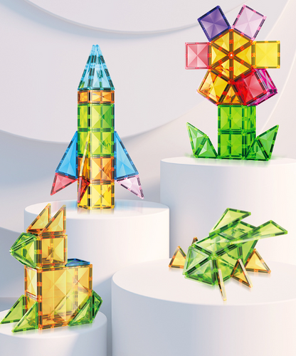 Magnetic Tiles Rainbow 100Pc Mag-Paradise