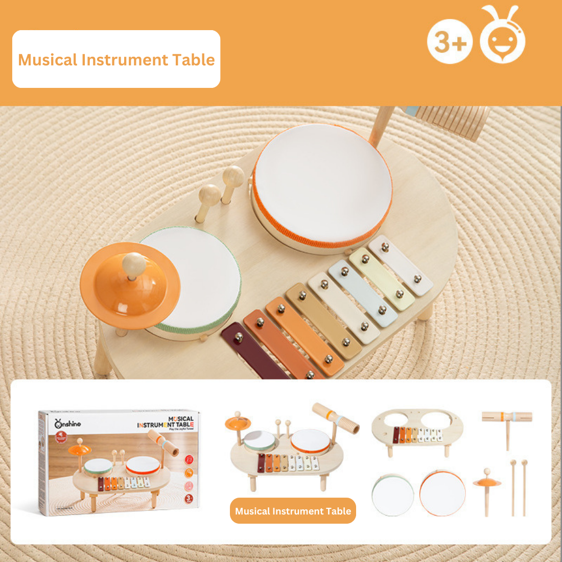 Musical Instrument Table Set – Shapes For Kids