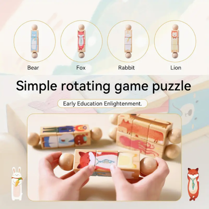 Rotating Animal Shape Matching Toy with Rattle