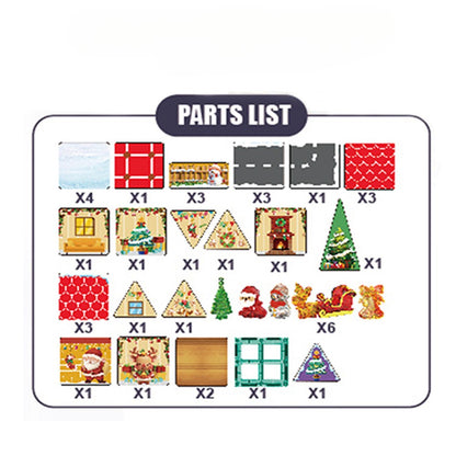 Magnetic Tiles Christmas Themed Set 38 Pcs