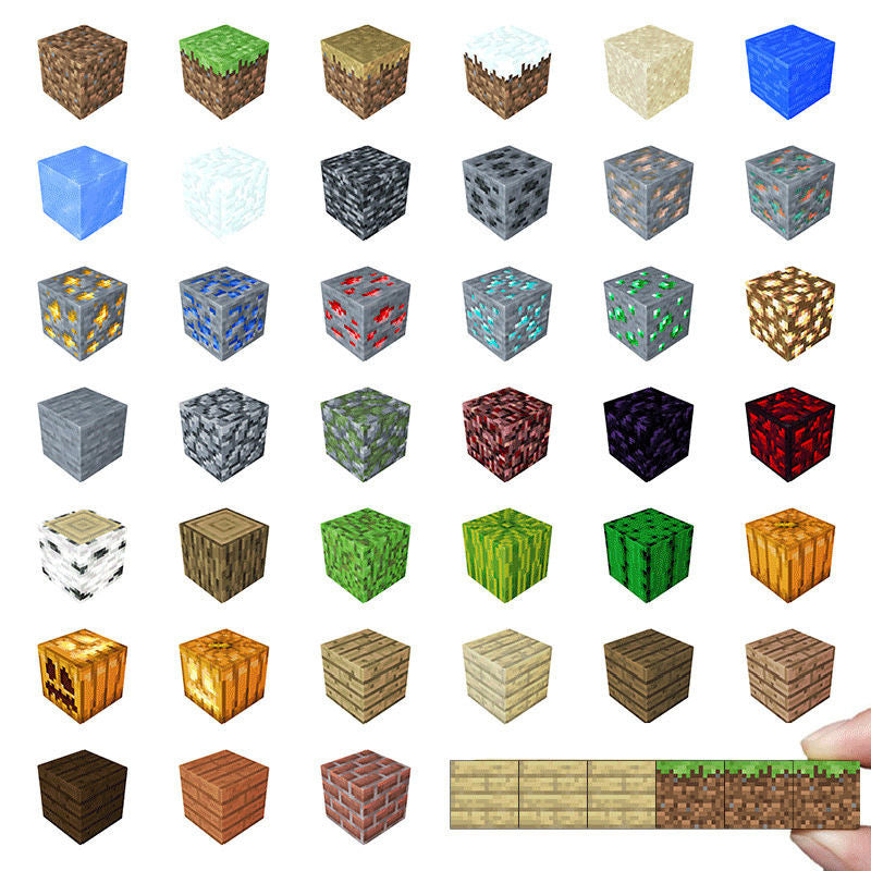 Magnetic Pixel themed Diamond Sword blocks/Cube 268 pic set