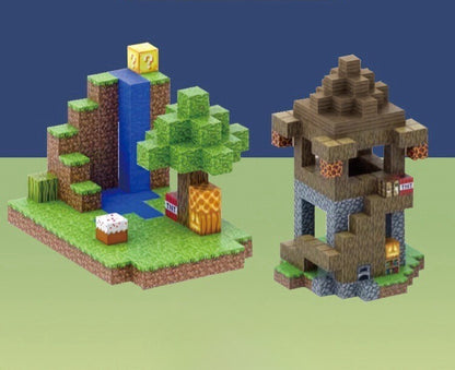 Magnetic Pixel themed Diamond Sword blocks/Cube 268 pic set