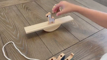 Wooden Animal Balancing & Threading Board