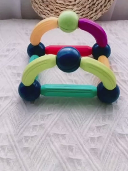 64-Piece Magnetic Stick and Ball Building Set