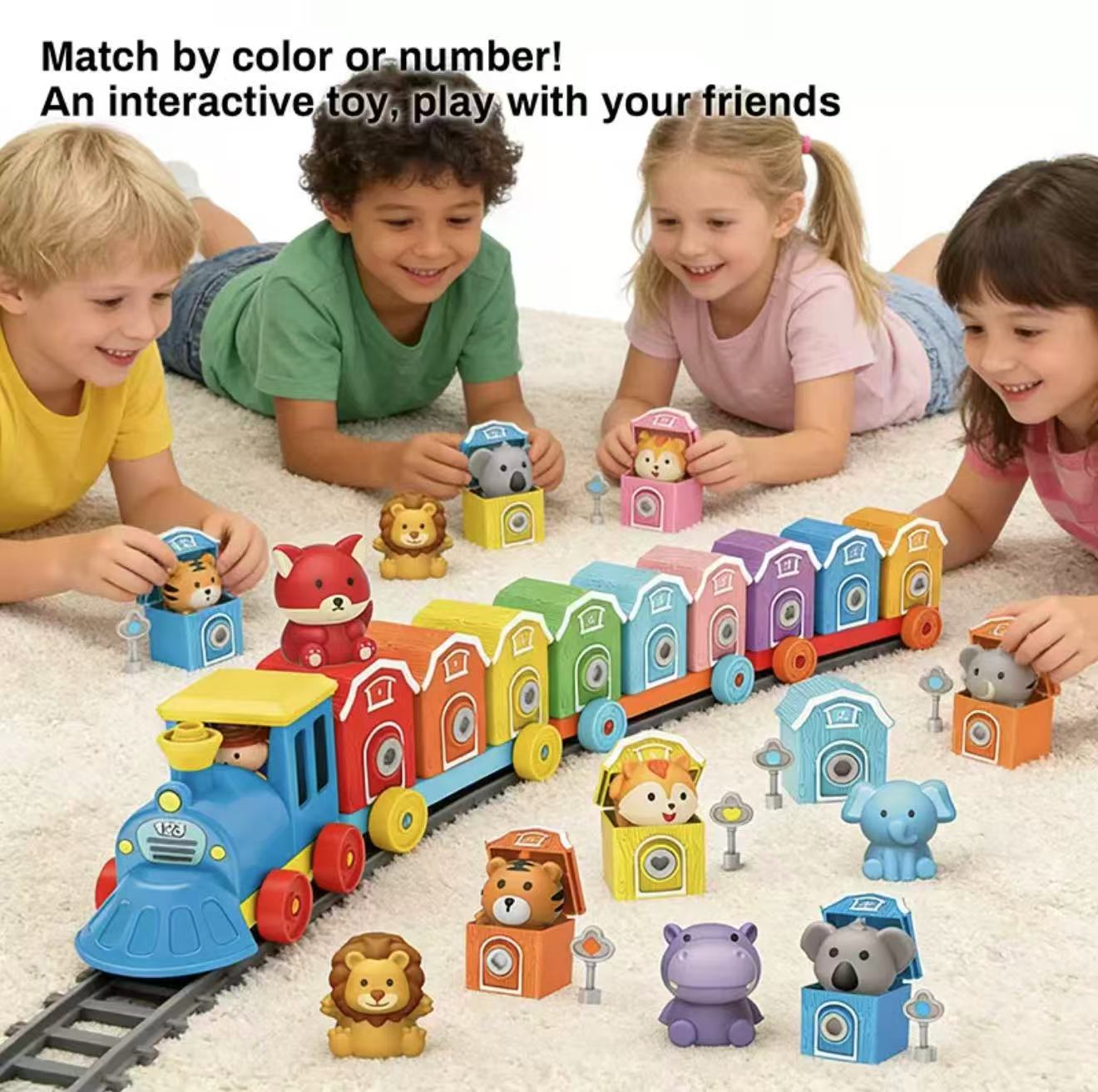 Match 'n Roll Forest Number Train - 20-Piece Educational Animal & Number Matching Toy Set for Toddlers 18+ Months