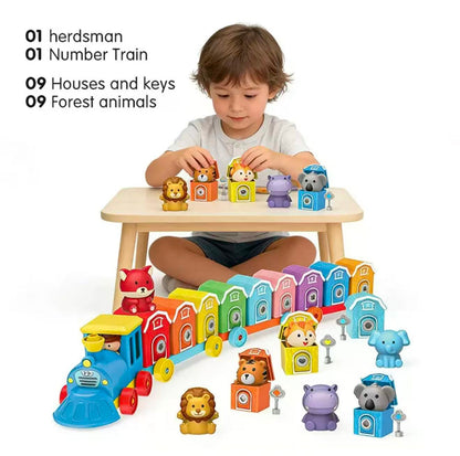 Match 'n Roll Forest Number Train - 20-Piece Educational Animal & Number Matching Toy Set for Toddlers 18+ Months