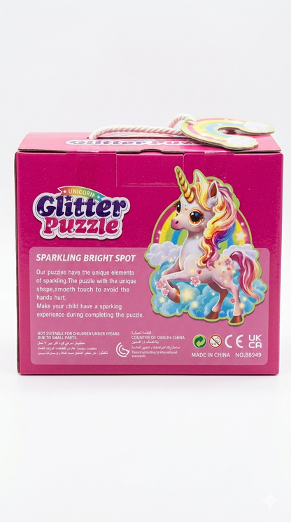 Unicorn Glitter Puzzle – 45-Piece Sparkling Puzzle